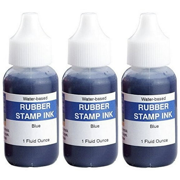 Infusion Stamp Ink Refill Bottles, 1-Ounce, 3-Pack, Blue