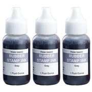 Infusion Stamp Ink Refill Bottles, 1-Ounce, 3-Pack, Gray