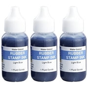 Infusion Stamp Ink Refill Bottles, 1-Ounce, 3-Pack, Light Blue