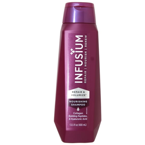 INFUSIUM Shampoo Repair & Volumize, Repair/Nourish/ Renew Shampoo, Collagen, Building Peptides & Hyaluronic Acid for Dry & Damaged Hair, 13.5 FL OZ