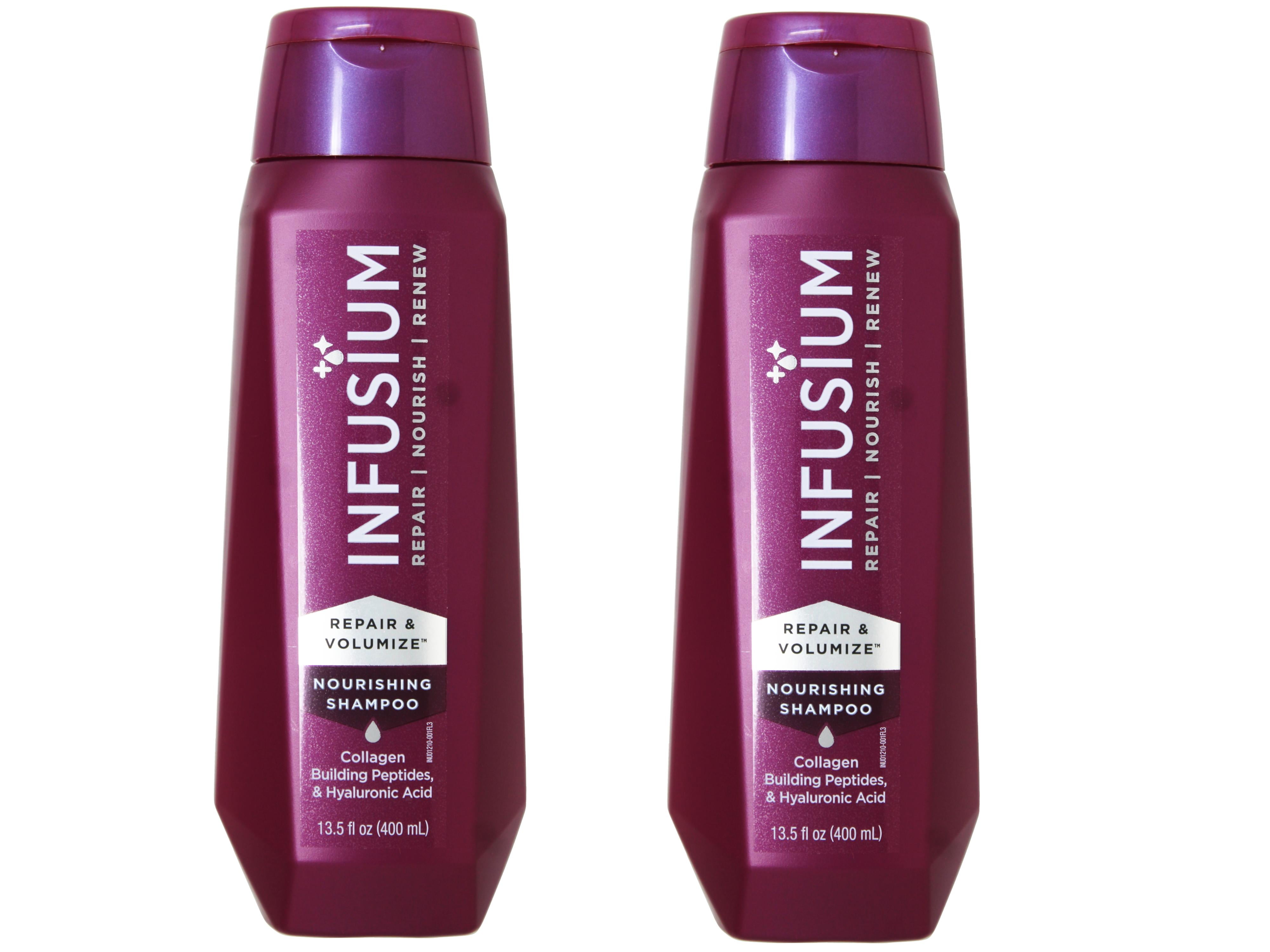 INFUSIUM Shampoo Repair & Volumize, Repair/Nourish/ Renew Shampoo, Collagen, Building Peptides & Hyaluronic Acid for Dry  & Damaged Hair, 13.5 FL OZ, 2 Pack