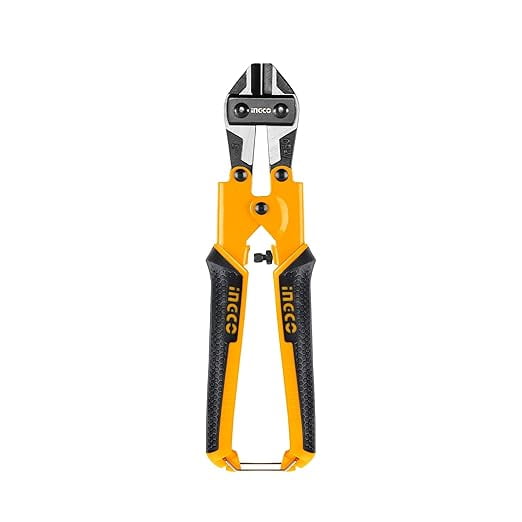 Ingco Mini Bolt Cutter, Small Bolt Cutter, Heavy Duty Wire Cable Cutter, Bolt Cutters Perfect for Cutting Wires, Bolts, Cables, Steel Bars, Chain Link Fences, and U-Shaped Locks
