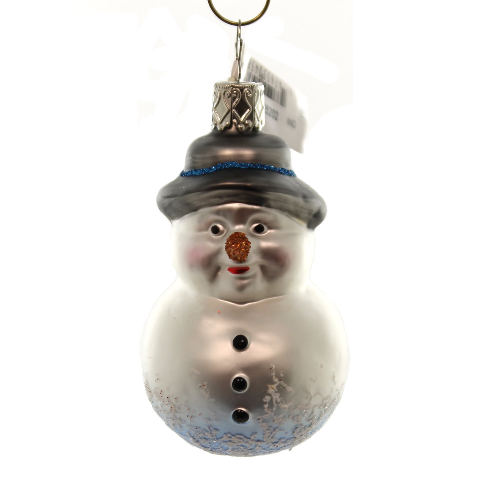 Inge Glas Old Friend Snowman Glass Ornament Christmas German
