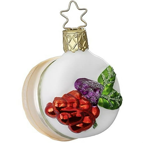 Inge Glas Petit Four Dessert German Glass Christmas Ornament FREE BOX
