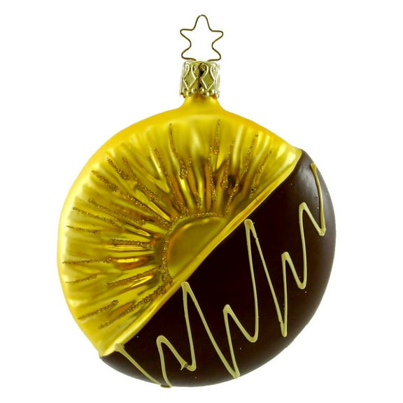 Inge Glas Sweet Pineapple Blown Glass Ornament Fruit Chocolate 124908 Milk
