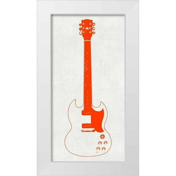 Inge, Kevin Wade 14x24 White Modern Wood Framed Museum Art Print Titled - Guitar Collector III