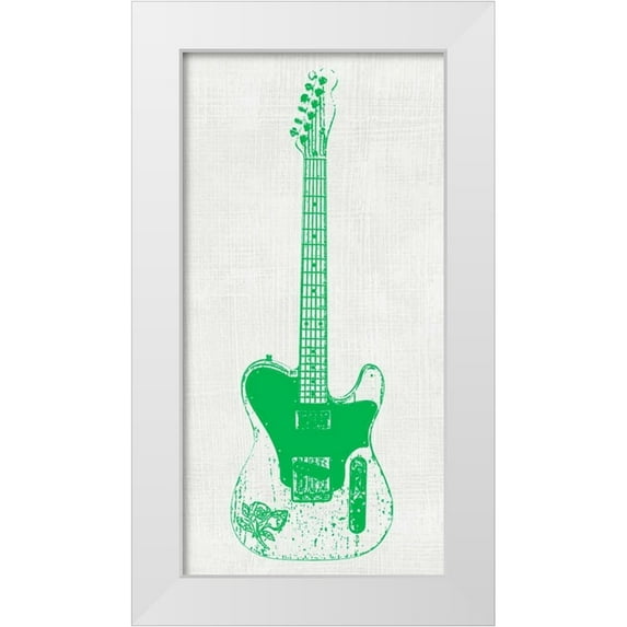 Inge, Kevin Wade 14x24 White Modern Wood Framed Museum Art Print Titled - Guitar Collector II