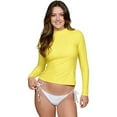 thumbnail image 1 of INGEAR Women’s UV Sun Protection Long Sleeve Rash Guard, Quick-Dry, Yellow, L, 1 of 4