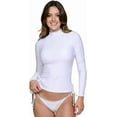 thumbnail image 1 of INGEAR Women’s UV Sun Protection Long Sleeve Rash Guard, Quick-Dry, White, M, 1 of 6