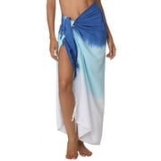 Ingear Long Batik Print Sarong Womens Swimsuit Wrap Cover Up Pareo , Multi choise Skirt , Dress , Cover up , Beach Blanket and more ..