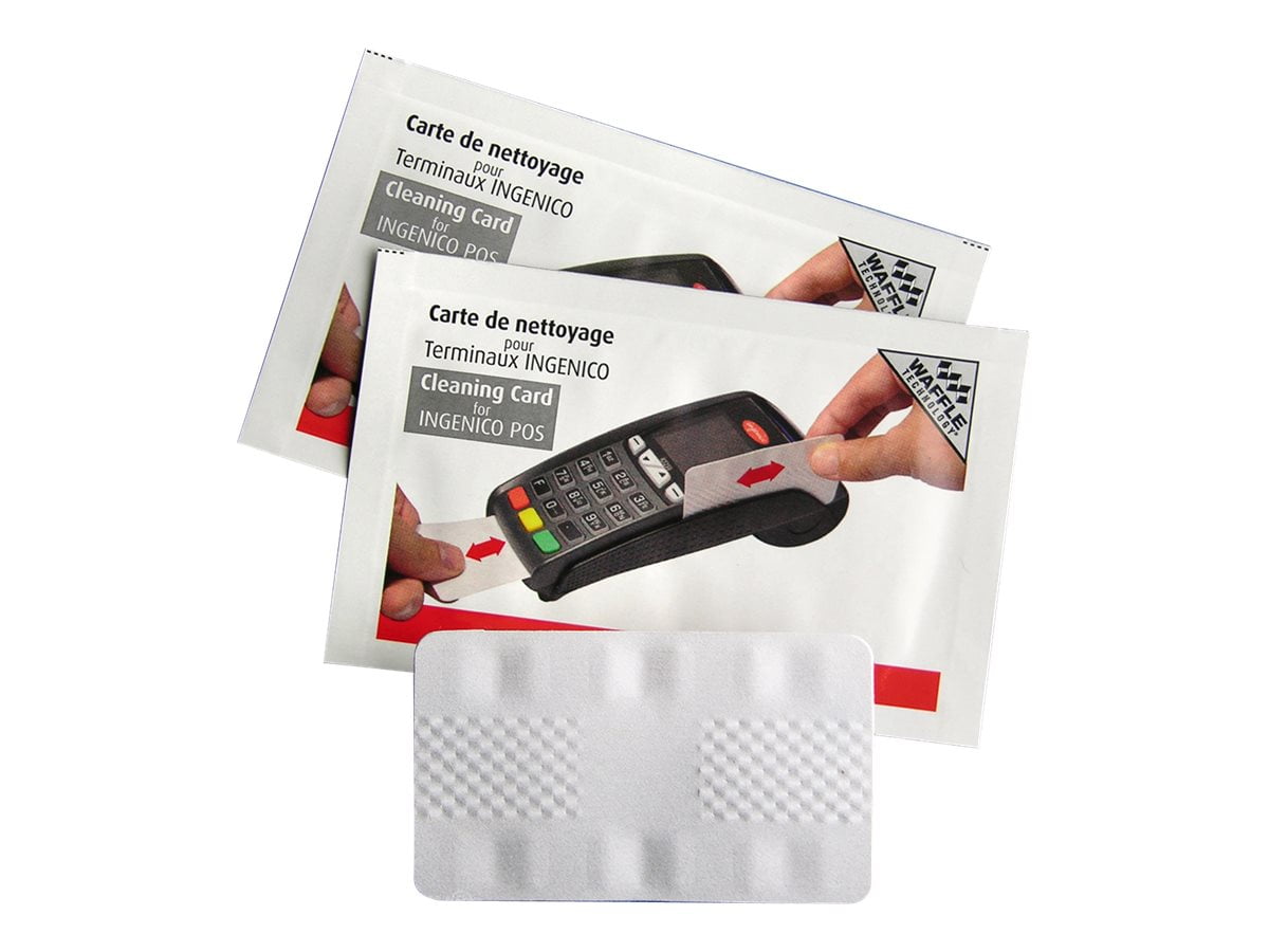 Ingenico Card Terminal Cleaning Card featuring Waffletechnology 40 ...