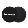 thumbnail image 1 of Ingenious Sports Dual Sided Black ABS Plastic Exercise Slider for Fitness, 2-Piece, 1 of 8
