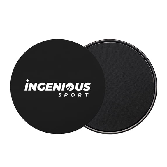 Ingenious Sports Dual Sided Black ABS Plastic Exercise Slider for Fitness, 2-Piece