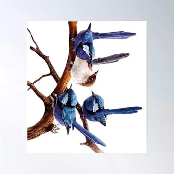Ingeniously Painted A Hundred Birds Picture, Lifelike. Picture 5 Is So Beautiful! Poster Wall Art, Modern Wall Decor For Living Room Bedroom, 12x18 UNFRAMED