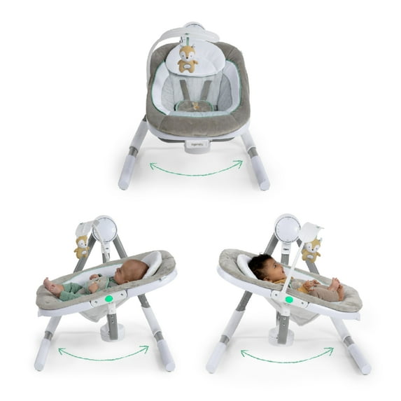 Ingenuity Anyway Sway 5-Speed Multi-Direction Portable Baby Swing with Vibrations - Ray (Unisex)