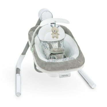 Ingenuity Anyway Sway Vibrating Portable Infant Baby Swing Spruce, Blue