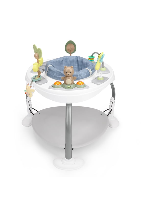 Bounce to Bloom 2-in-1 Activity Jumper & Table, Chambray, Ages 624 Months