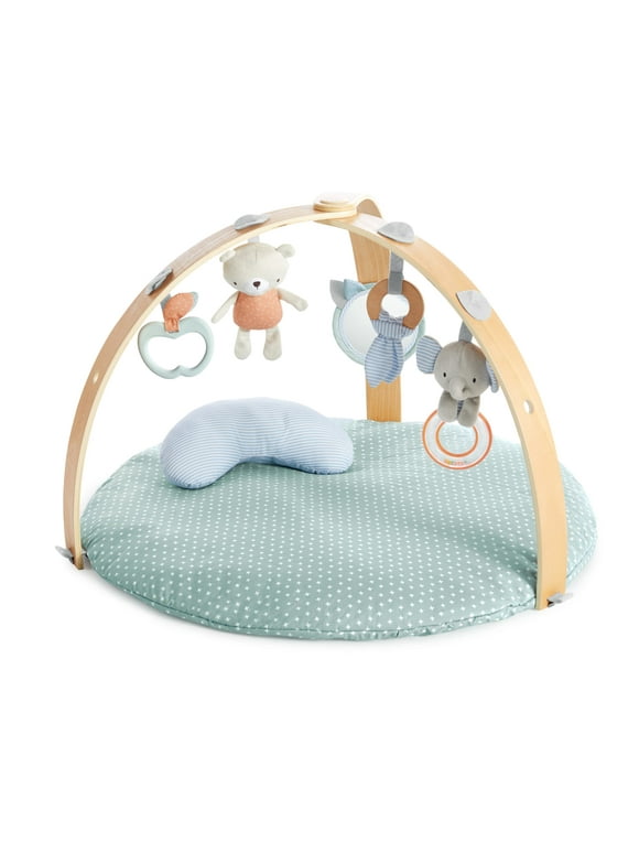 Ingenuity Cozy Spot Reversible Baby Activity Gym & Tummy Time Play Mat with Self Storage