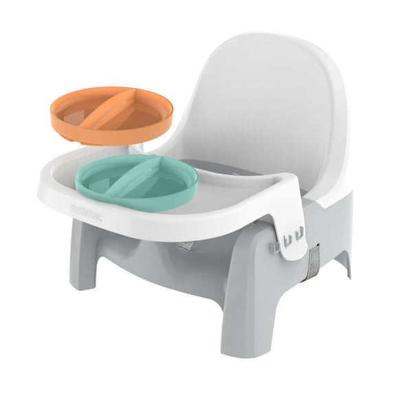 Ingenuity Deluxe Learn-to-Dine Feeding Seat, Ages 6 Months to 3 Years, Orange and Teal