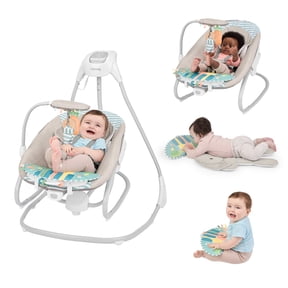 Ingenuity Simple Comfort Piano Playtime 4-in-1 Baby Swing & Rocker for Infants Ages 0-24 Months with Wireless Technology
