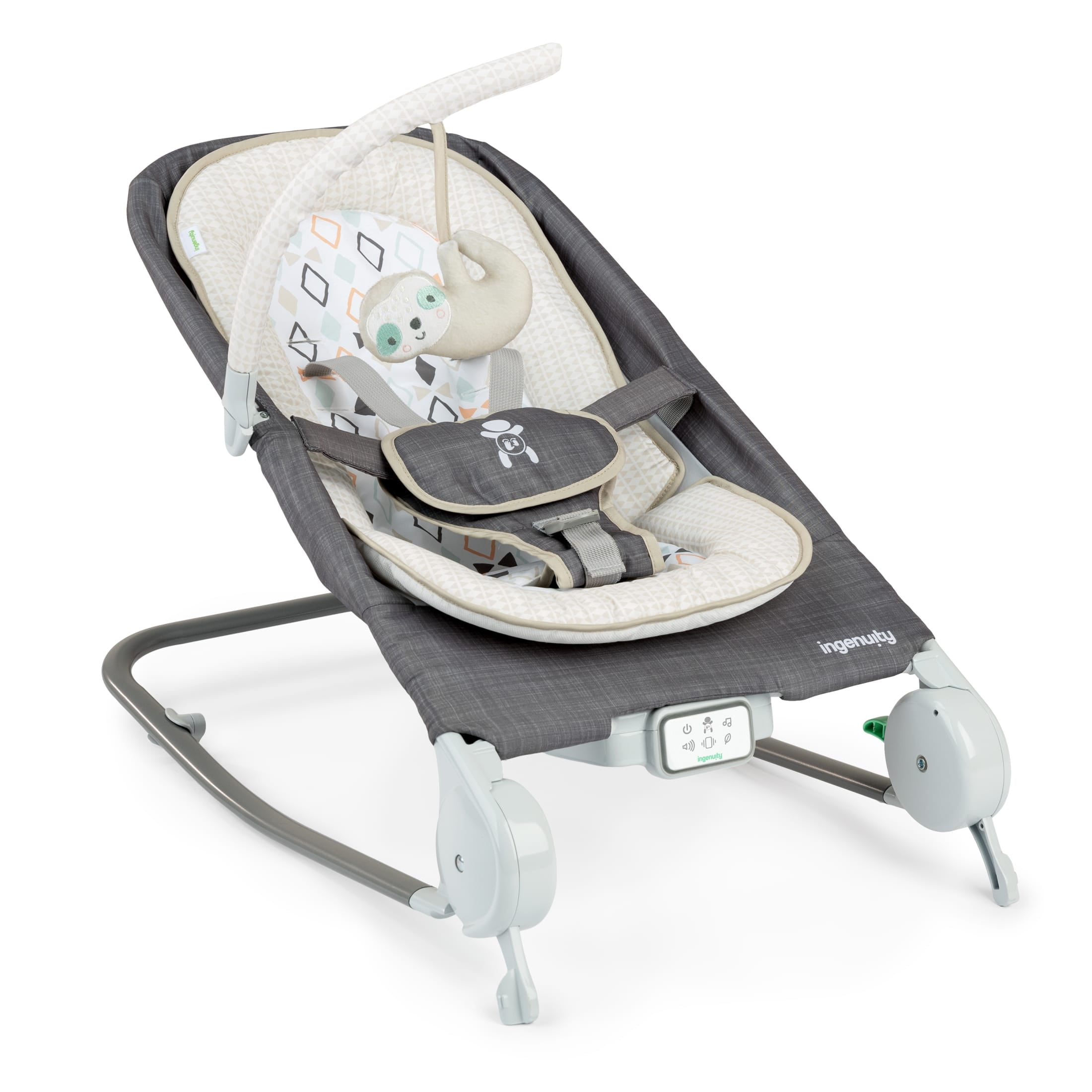 Ingenuity Happy Belly Rock to Bounce Seat For Ages 0 6 Months Unisex Grey Parker Walmart