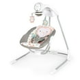 thumbnail interactive-video image 1 of Ingenuity InLighten Baby Swing,  5-Speed, Swivel Infant Seat, Nature Sounds, Lights - Pink, Nally, 1 of 18