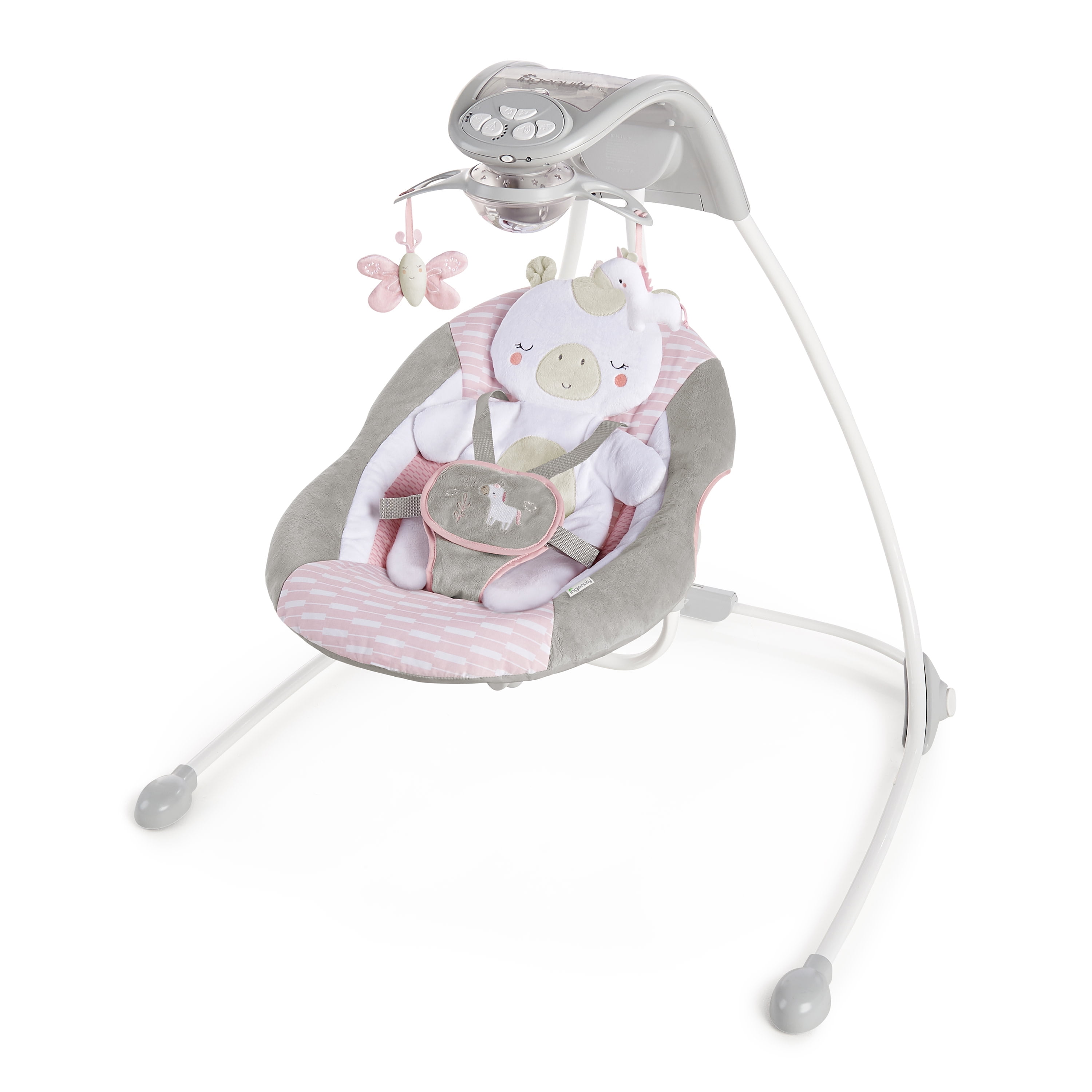Ingenuity InLighten Baby Swing, Easy-Fold Frame, Swivel Infant