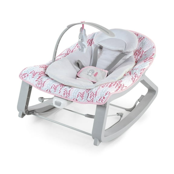 Ingenuity Keep Cozy 3-in-1 Baby Bouncer Seat & Infant to Toddler Rocker - Lily (Pink)