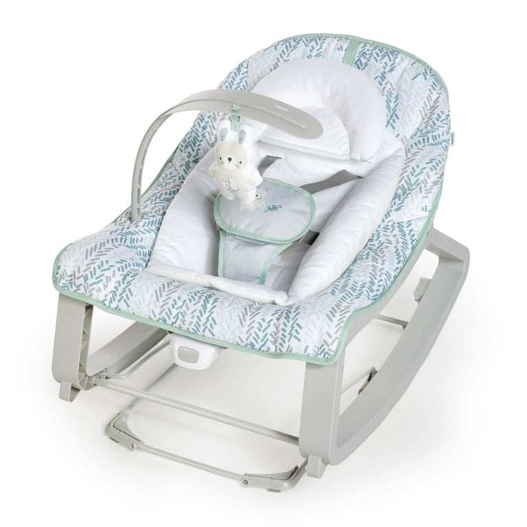 Ingenuity Keep Cozy 3 in 1 Vibrating Infant Toddler Baby Bouncer and Rocker Chair Gray Walmart