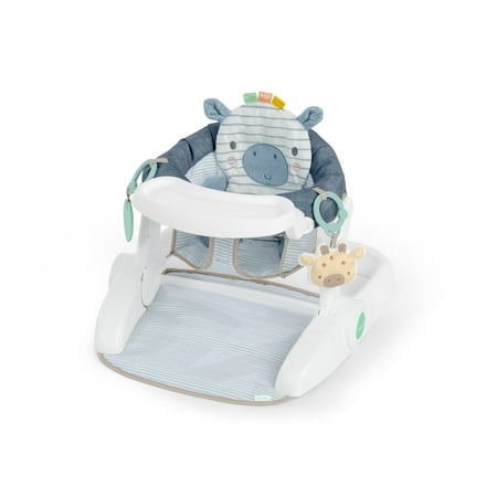 Ingenuity Prop Spot Learn-to-Sit Floor Seat, Casi Blue Unisex, Ages 4-12 Months
