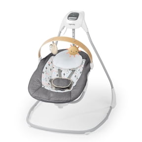Ingenuity SimpleComfort Soothing Swing Parker, Gray, Ages 0-9 Months