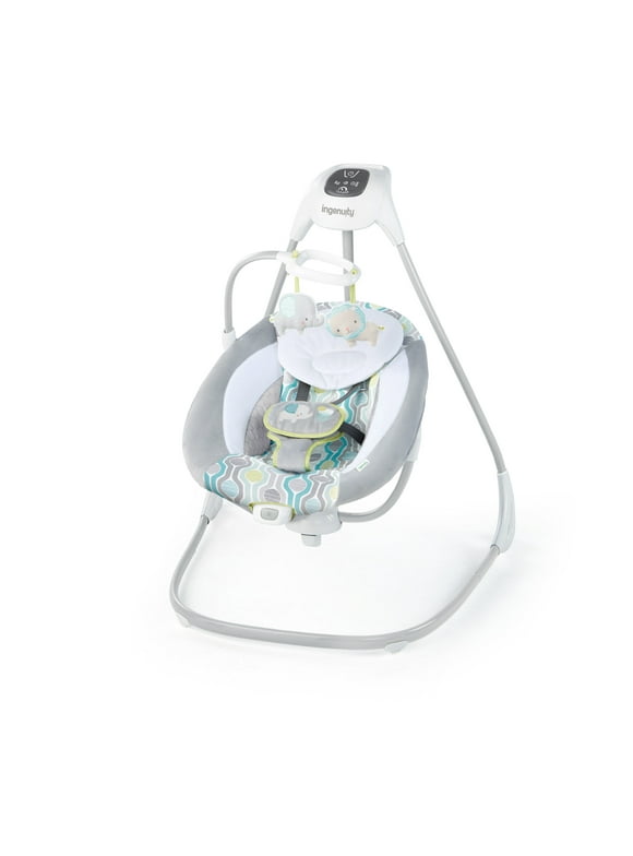 Ingenuity SimpleComfort Multi-Direction Compact Baby Swing with Vibrating Seat, Unisex - Everston