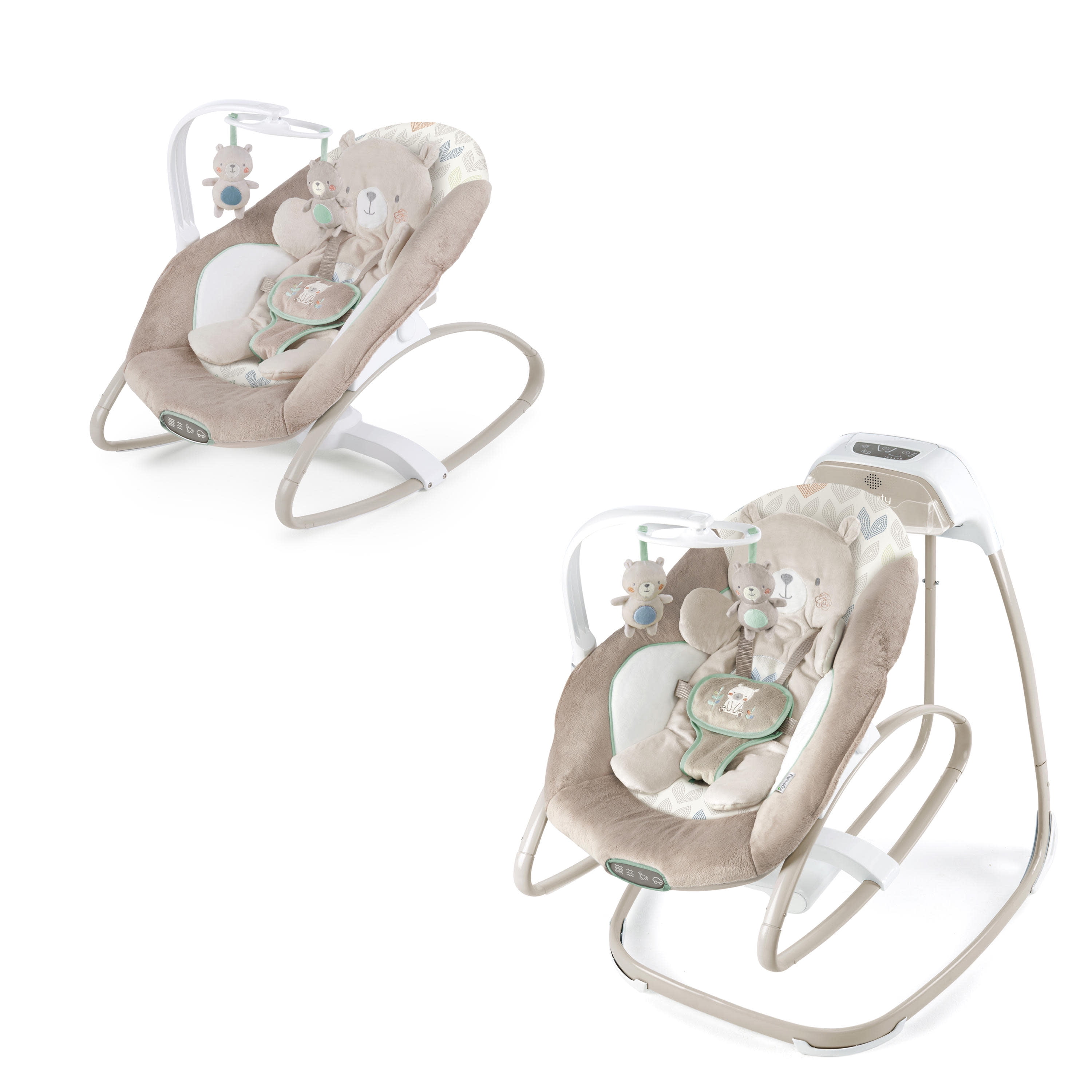 Ingenuity SmartSize Gliding Swing Rocker Taylor Teddy