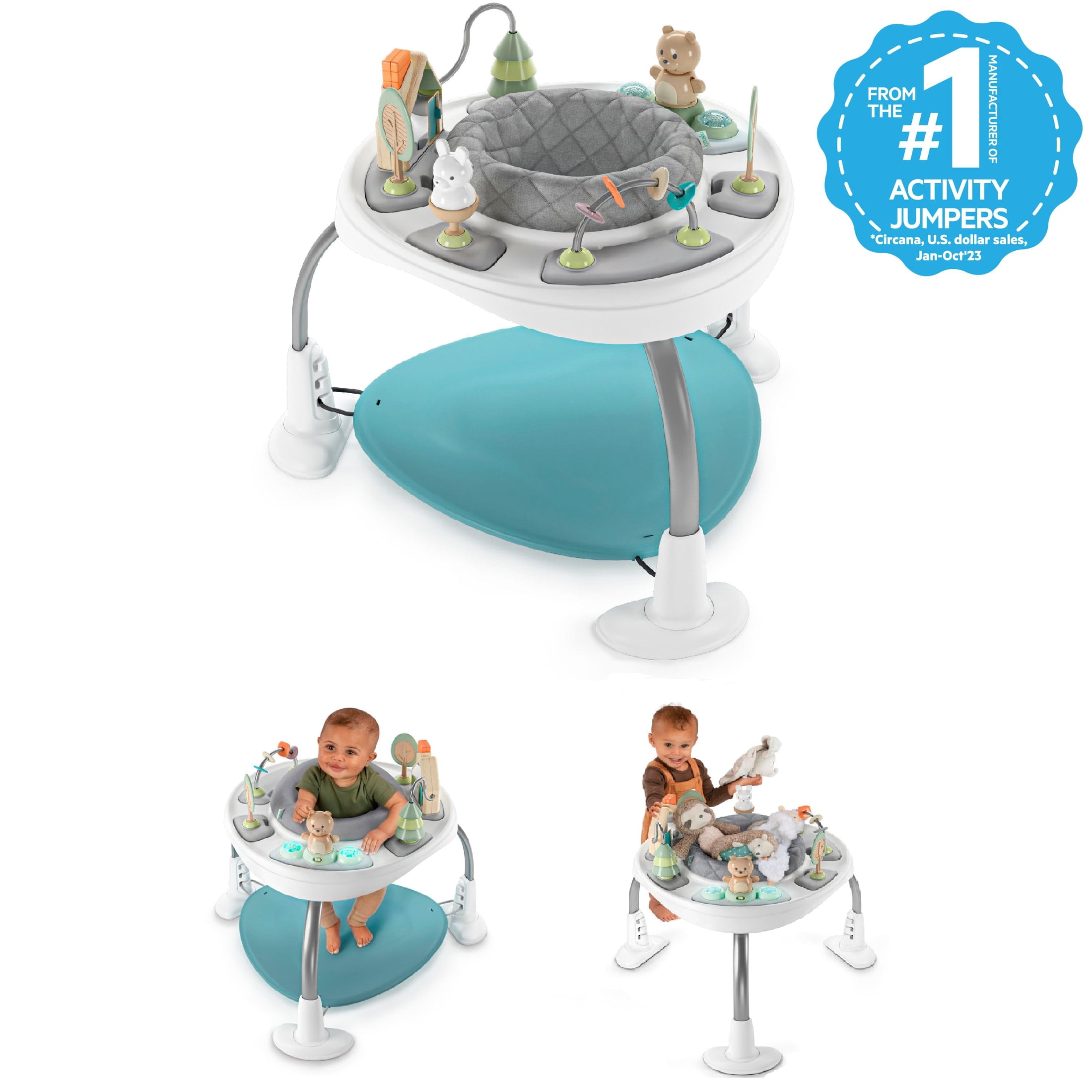 Adjustable Height Baby Activity Jumper with Sound Effects