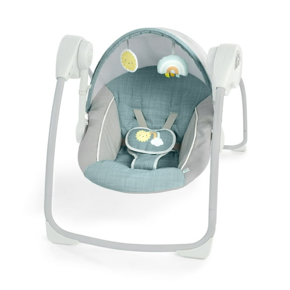 Ingenuity Portable Baby Swing with Canopy, Sun Valley, Unisex, Ages 0-9 Months