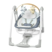 Ingenuity Swing n Go Portable Baby Swing, Chambray Blue, Ages 0-9 Months, Up to 20 Pounds