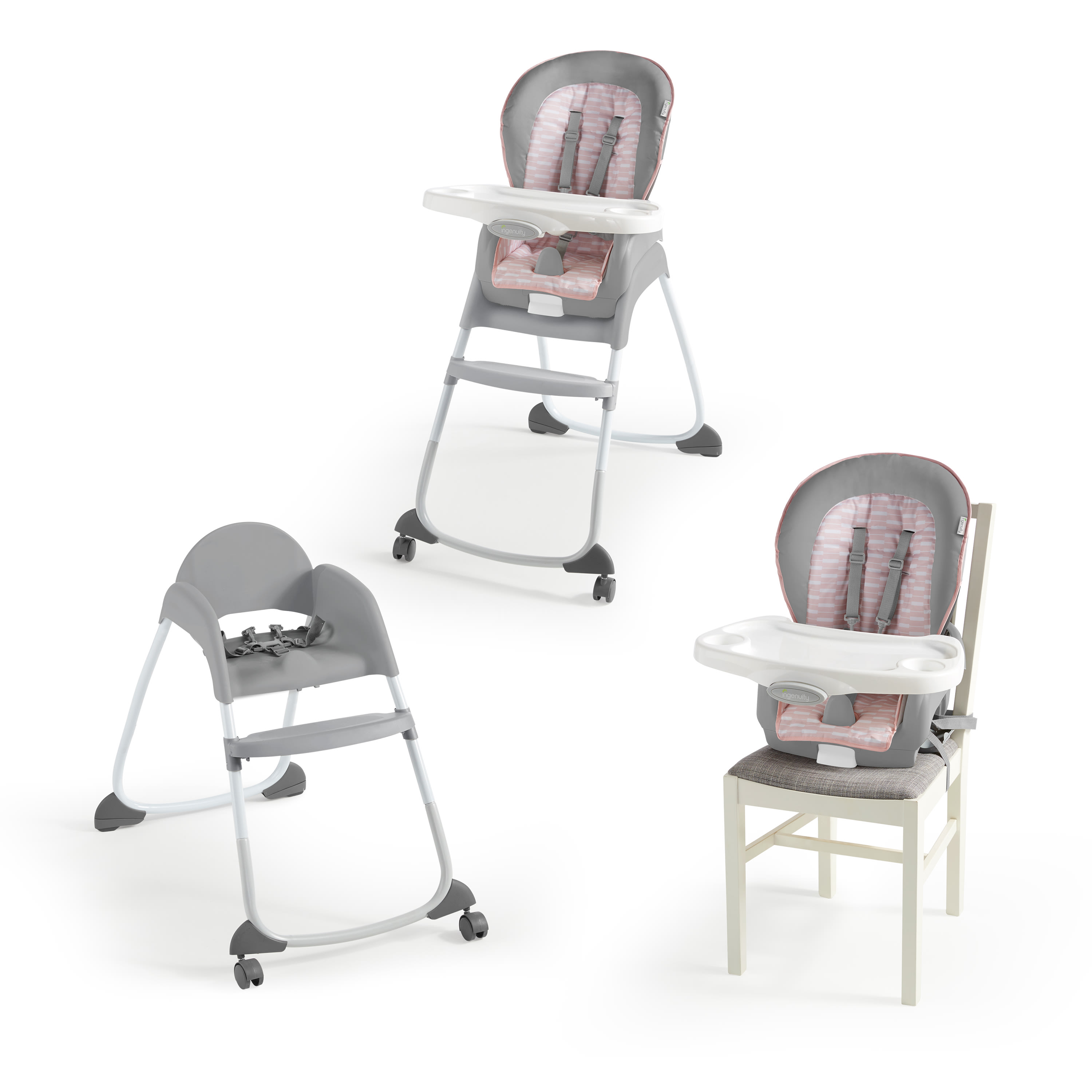 Ingenuity Trio 3-in-1 Convertible High Chair, Toddler Chair, Booster Seat - Flora The Unicorn - image 1 of 18