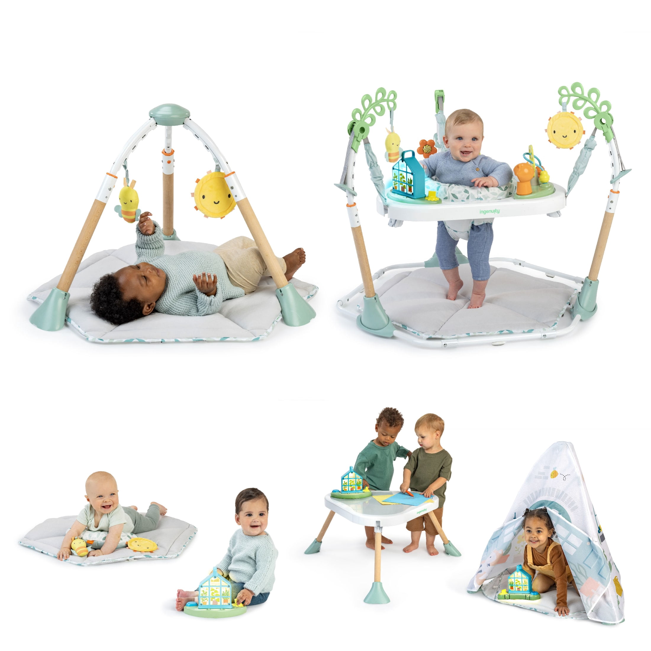 Ingenuity Tummy-to-Toes 6-in-1 Milestone Center, Unisex, For Ages 0-48 Months