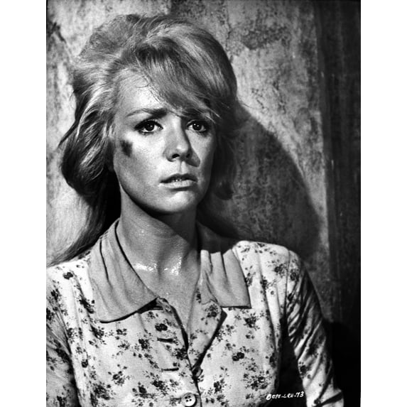 Inger Stevens Leaning on a Wall in Printed Dress Photo Print (24 x 30)