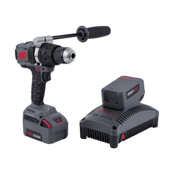 Ingersoll Rand 1/2" 20V Cordless Hammer Drill 2 Battery Kit, 1100 in-lb Torque, Keyless Chuck