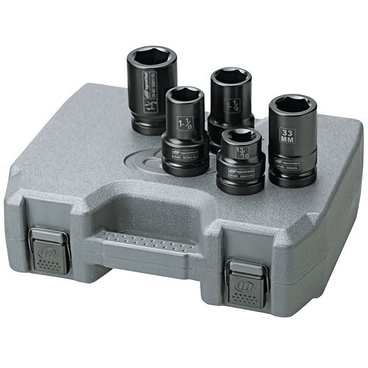 Ingersoll Rand 1" Drive Hex SAE Deep Truck Service Impact Socket Set, 5-Piece