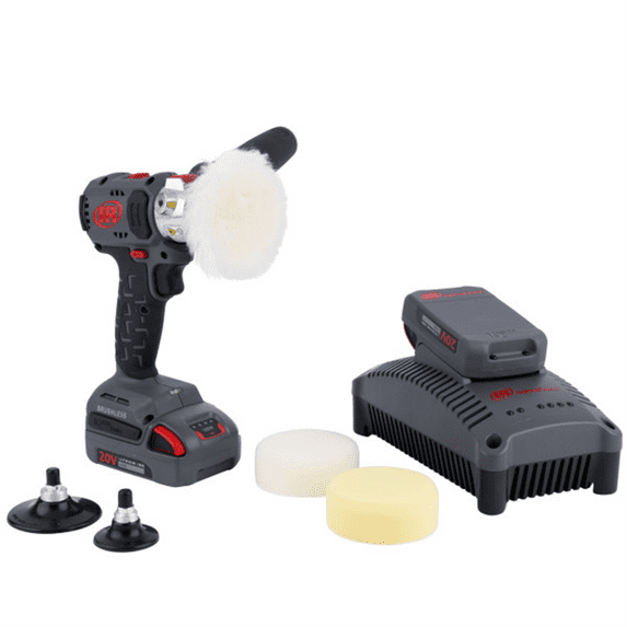 Ingersoll Rand 20V Cordless Polisher/Sander 2 Battery Kit, 8300 RPM, 2" & 3" Pad