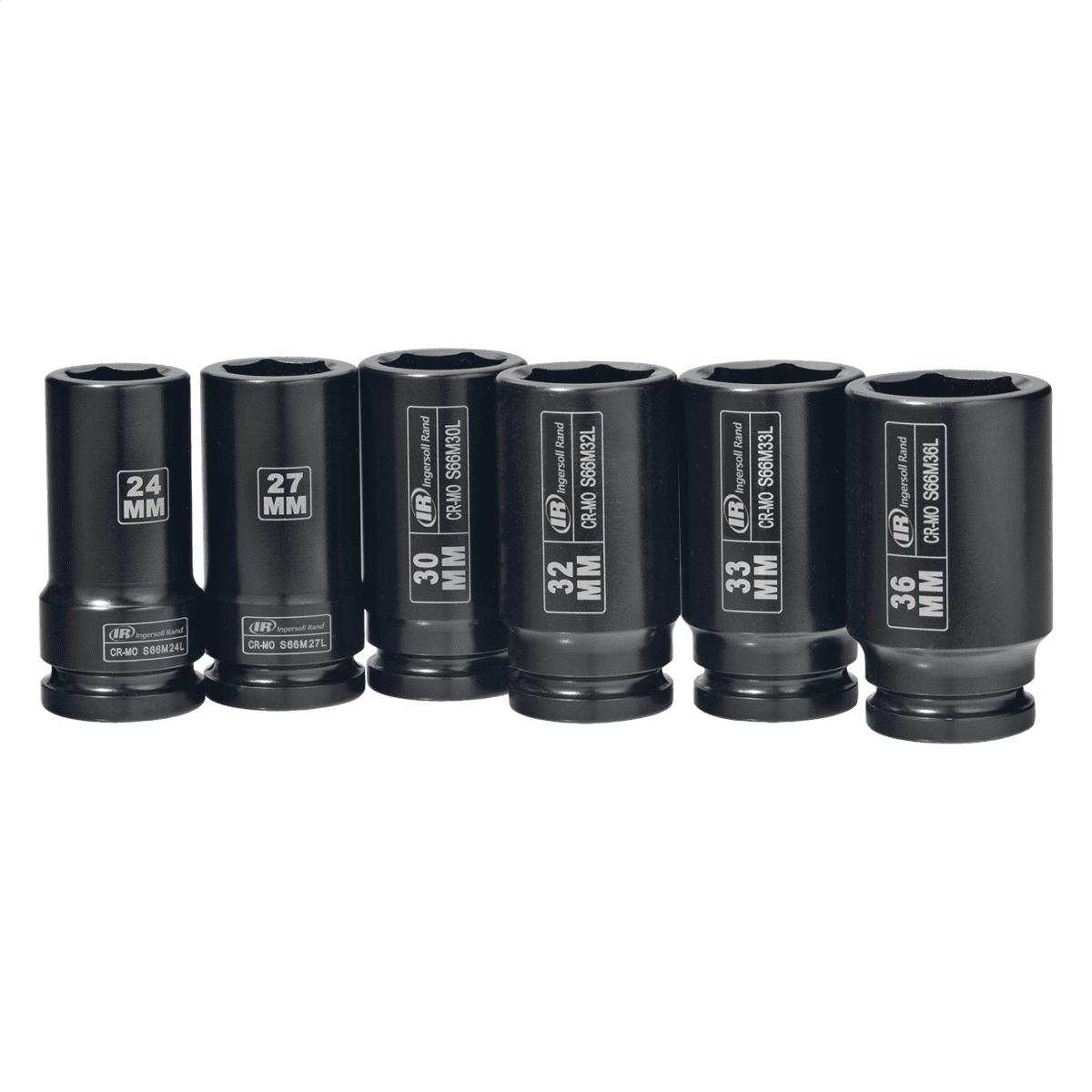 Ingersoll Rand 3/4" Drive Hex Deep Metric Impact Socket Set, 6-Piece ...