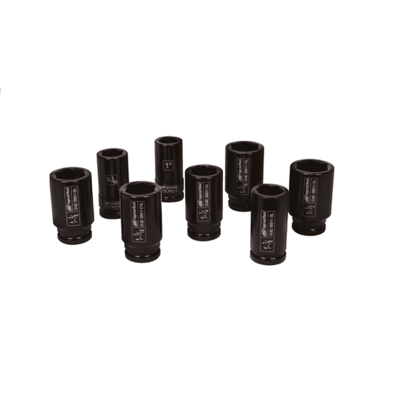 Ingersoll Rand 3/4" Drive Hex SAE Deep Impact Socket Set, 8-Piece