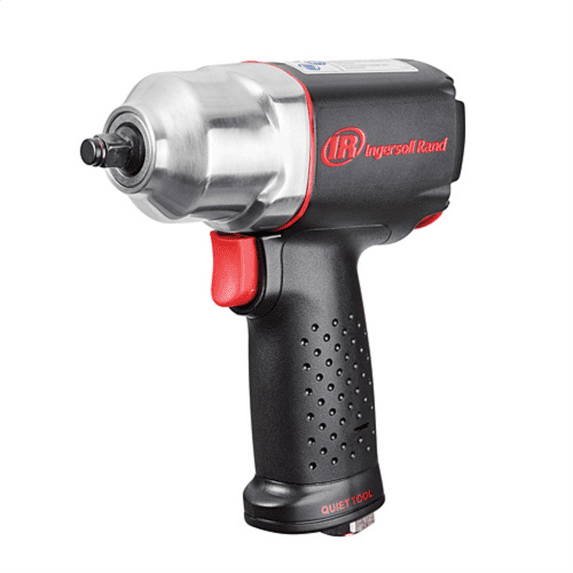 Ingersoll Rand 3/8 Inch Air Impact Wrench, Quiet, 300 ft-lb Torque, Friction Ring Retainer, Pistol