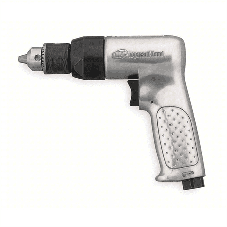 Ingersoll Rand 3/8" Pistol Grip Air Drill, Keyed Chuck, Non-reversible, 2000 RPM, 0.5 HP