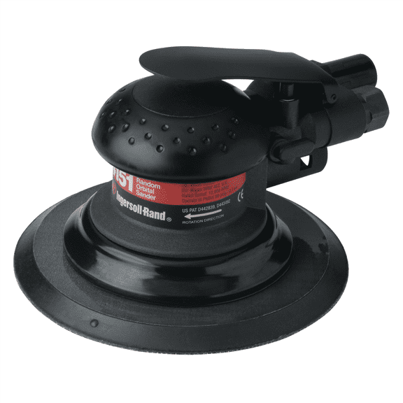 Ingersoll Rand 6" Random Orbital Air Sander, 3/16" Orbit, Hook and Loop Pad, 12,000 RPM, 0.2 HP