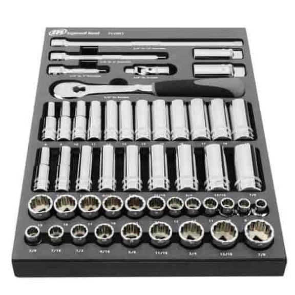 Ingersoll Rand 752001 49 Pc. 3/8 in. Drive SAE/Metric Master Socket and Accessor