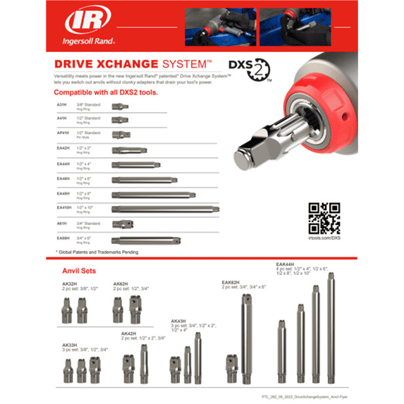 Ingersoll Rand DXS 1/2" Drive 10" Extended Anvil Attachment