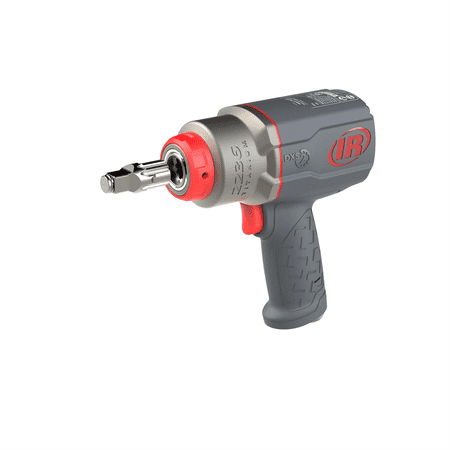 Ingersoll Rand DXS2 1/2 Inch Air Impact Wrench, 2 Inch Extended Anvil, Quiet, 1500 ft-lb Torque, Titanium Hammercase, Friction Ring Retainer, Pistol Grip